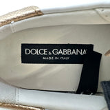 ドルチェ＆ガッバーナ Dolce & Gabbana ビジューロゴローカットスニーカー ホワイト レザー レディース スニーカー