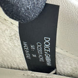 ドルチェ＆ガッバーナ Dolce & Gabbana ビジューロゴローカットスニーカー ホワイト レザー レディース スニーカー
