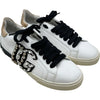 ドルチェ＆ガッバーナ Dolce & Gabbana ビジューロゴローカットスニーカー ホワイト レザー レディース スニーカー