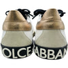 ドルチェ＆ガッバーナ Dolce & Gabbana ビジューロゴローカットスニーカー ホワイト レザー レディース スニーカー