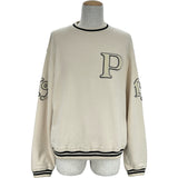 プラダ PRADA ロゴパッチスウェットシャツ 134709 ベージュ コットン メンズ スウェット