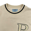 プラダ PRADA ロゴパッチスウェットシャツ 134709 ベージュ コットン メンズ スウェット