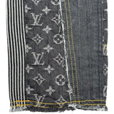 ルイ・ヴィトン LOUIS VUITTON モノグラム パッチワーク デニムパンツ WKPA25CF7 グレー コットン レディース デニムパンツ