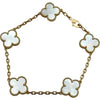 ヴァンクリーフ＆アーペル Van Cleef & Arpels ヴィンテージアルハンブラブレス5P ゴールド Au750 マザーオブパール ジュエリー