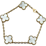 ヴァンクリーフ＆アーペル Van Cleef & Arpels ヴィンテージアルハンブラブレス5P ゴールド Au750 マザーオブパール ジュエリー