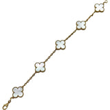 ヴァンクリーフ＆アーペル Van Cleef & Arpels ヴィンテージアルハンブラブレス5P ゴールド Au750 マザーオブパール ジュエリー