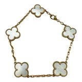 ヴァンクリーフ＆アーペル Van Cleef & Arpels ヴィンテージアルハンブラブレス5P ゴールド Au750 マザーオブパール ジュエリー