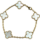 ヴァンクリーフ＆アーペル Van Cleef & Arpels ヴィンテージアルハンブラブレス5P ゴールド Au750 マザーオブパール ジュエリー