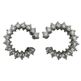 ハリーウィンストン HARRY WINSTON ラウンドフープダイヤイヤリング プラチナ Pt950 ダイヤモンド ジュエリー