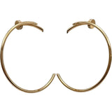 カルティエ Cartier ジュストアンクルフープピアスラージ ピンクゴールド Au750 ダイヤモンド ジュエリー