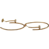 カルティエ Cartier ジュストアンクルフープピアスラージ ピンクゴールド Au750 ダイヤモンド ジュエリー