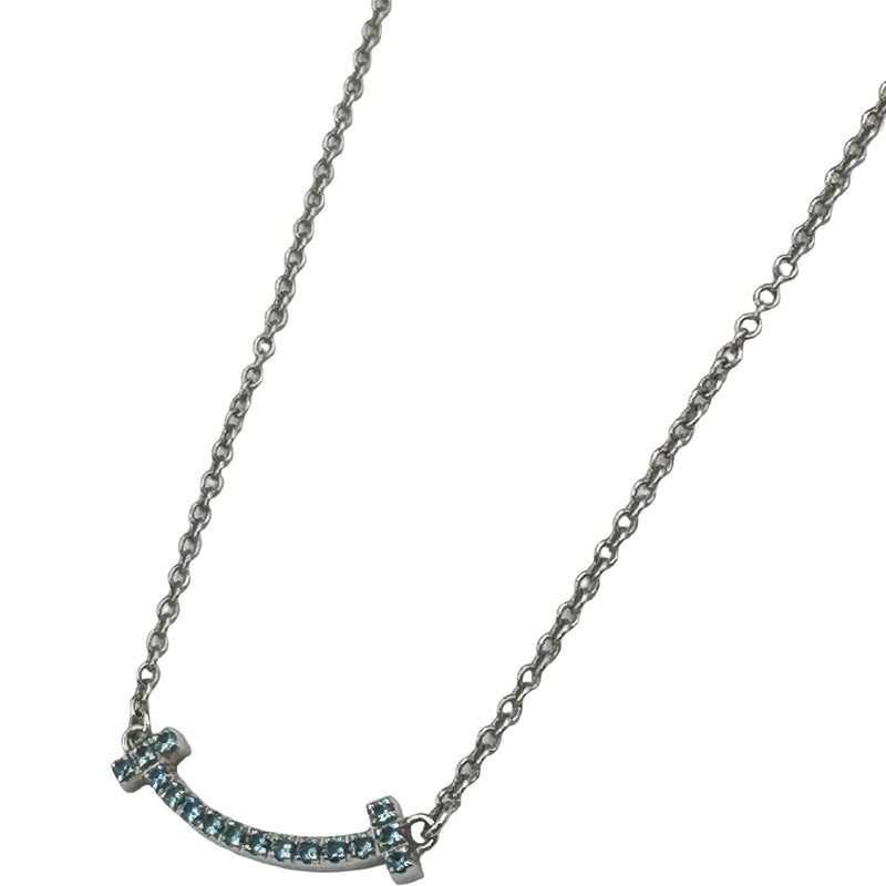 ティファニー TIFFANY＆CO Tスマイルネックレスミニ ホワイトゴールド