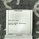 シャネル CHANEL ココマーク総柄ノーカラーデニムジャケット P72591 グレー デニム レディース デニムジャケット