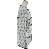 シャネル CHANEL ココマーク総柄ノーカラーデニムジャケット P72591 グレー デニム レディース デニムジャケット