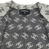 シャネル CHANEL ココマーク総柄ノーカラーデニムジャケット P72591 グレー デニム レディース デニムジャケット
