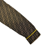 フェンディ FENDI FF総柄ロゴワッペンワークジャケット FW0918 ブラウン ポリエステル メンズ その他アウター