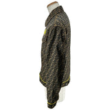 フェンディ FENDI FF総柄ロゴワッペンワークジャケット FW0918 ブラウン ポリエステル メンズ その他アウター