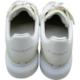 アレキサンダーマックイーン Alexander McQUEEN オーバーサイズグリッターローカットスニーカー 558944 ホワイト レザー レディース スニーカー
