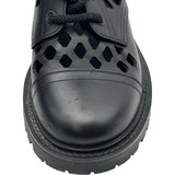 クリスチャン・ディオール Christian Dior D TRAP レザーメッシュブーツ ブラック レザー メンズ ブーツ