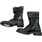 クリスチャン・ディオール Christian Dior D TRAP レザーメッシュブーツ ブラック レザー メンズ ブーツ