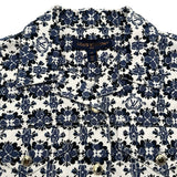 ルイ・ヴィトン LOUIS VUITTON モノグラムフラワーモザイク デニムジャケット FRJA27 ネイビー デニム レディース デニムジャケット