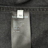 バレンシアガ BALENCIAGA ロゴ総柄デニムジャケット 662853 ブラック デニム メンズ デニムジャケット