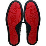 クリスチャン・ルブタン Christian louboutin ルイスジュニアスパイクローカットスニーカー ブラック レザー メンズ スニーカー
