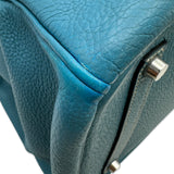 エルメス HERMES バーキン35 □L刻印 ブルージーン シルバー金具 トリヨン レディース ハンドバッグ