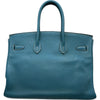 エルメス HERMES バーキン35 □L刻印 ブルージーン シルバー金具 トリヨン レディース ハンドバッグ