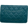 シャネル CHANEL マトラッセチェーンウォレット A33814 15番台 ブルーグリーン系 シルバー金具 ラムスキン レディース ショルダーバッグ