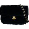 シャネル CHANEL マトラッセチェーンショルダーバッグ ブラック ゴールド金具 ベロア レディース ショルダーバッグ