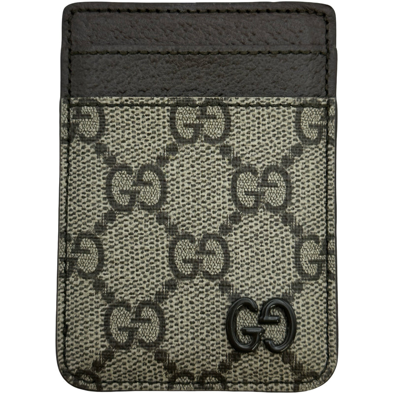 グッチ GUCCI マグネットカードケース 817197 ベージュ GGスプリーム