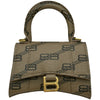 バレンシアガ BALENCIAGA アワーグラス ミニ 2WAYハンドバッグ 664676 ブラウン PVCコーティングキャンバス レディース ハンドバッグ