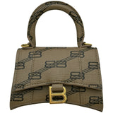 バレンシアガ BALENCIAGA アワーグラス ミニ 2WAYハンドバッグ 664676 ブラウン PVCコーティングキャンバス レディース ハンドバッグ