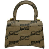 バレンシアガ BALENCIAGA アワーグラス ミニ 2WAYハンドバッグ 664676 ブラウン PVCコーティングキャンバス レディース ハンドバッグ