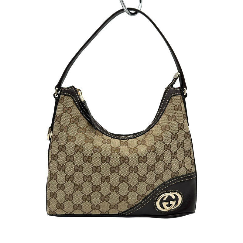 グッチ GUCCI GGキャンバスセミショルダーバッグ 182489 ブラウン GG