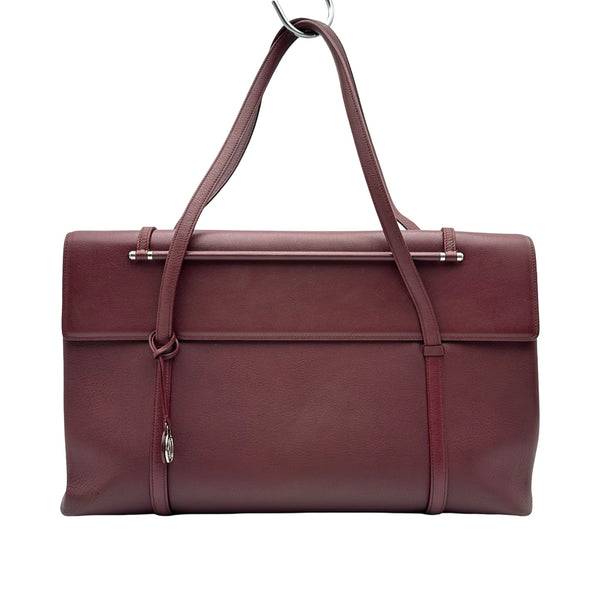カルティエ Cartier カボショントートバッグ ボルドー レザー