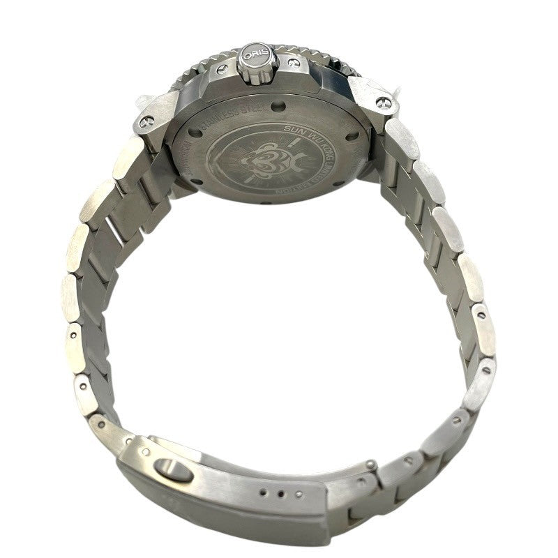 オリス ORIS アクイスデイト 孫悟空 リミテッドエディション 0173377664185 ブルー SS 自動巻き メンズ 腕時計