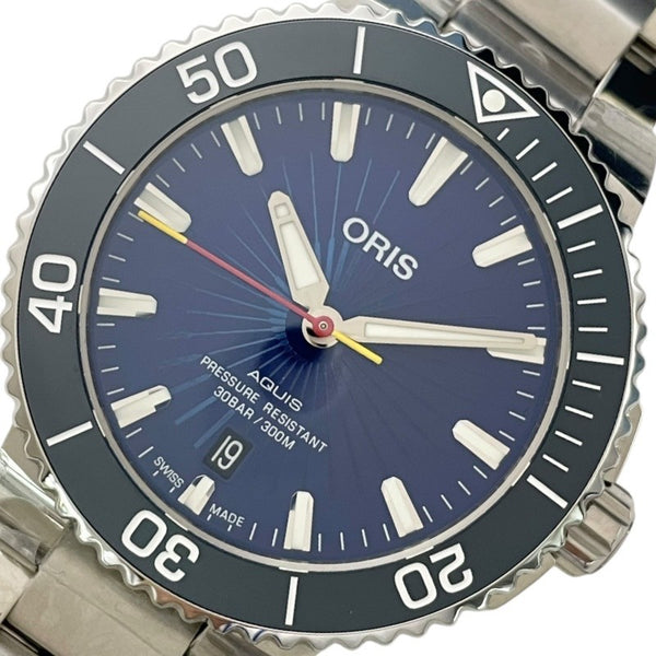 オリス ORIS アクイスデイト 孫悟空 リミテッドエディション 0173377664185 ブルー SS 自動巻き メンズ 腕時計