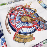エルメス HERMES カレ90　CHEVALO SCOPE　シュヴァルスコープ　2023SS ホワイト/マルチ シルク レディース スカーフ