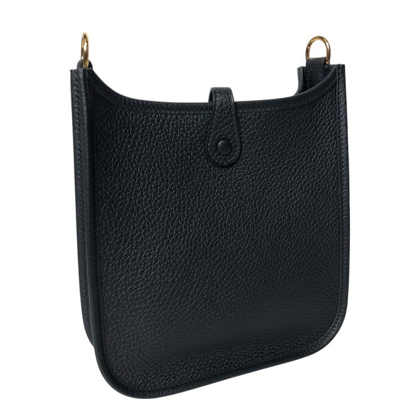 エルメス HERMES エヴリンTPM W刻 ブラック ゴールド金具 トリヨン レディース ショルダーバッグ