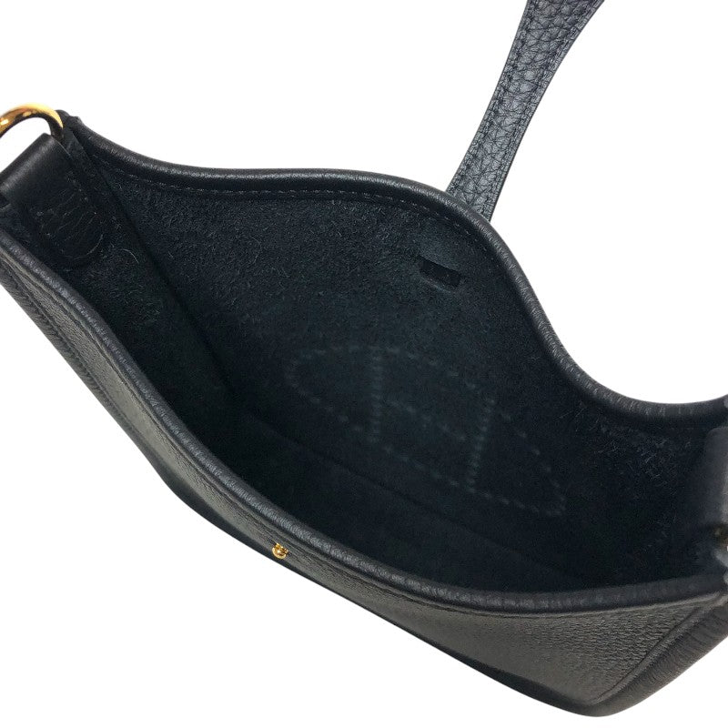 エルメス HERMES エヴリンTPM W刻 ブラック ゴールド金具 トリヨン レディース ショルダーバッグ