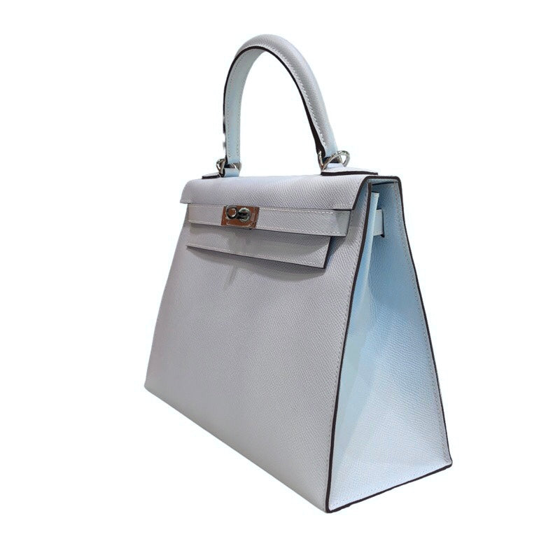 エルメス HERMES ケリー28 外縫い Z刻 ブルーブリュム×シルバー金具