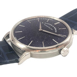 ランゲ＆ゾーネ A.LANGE&SOHNE サクソニア フラッハ 205.086 ブルー K18ホワイトゴールド 750WG/純正ベルト/純正尾錠 手巻き メンズ 腕時計
