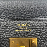 エルメス HERMES ケリー28 Z刻 ブラック×ゴールド金具 トゴ レディース ハンドバッグ