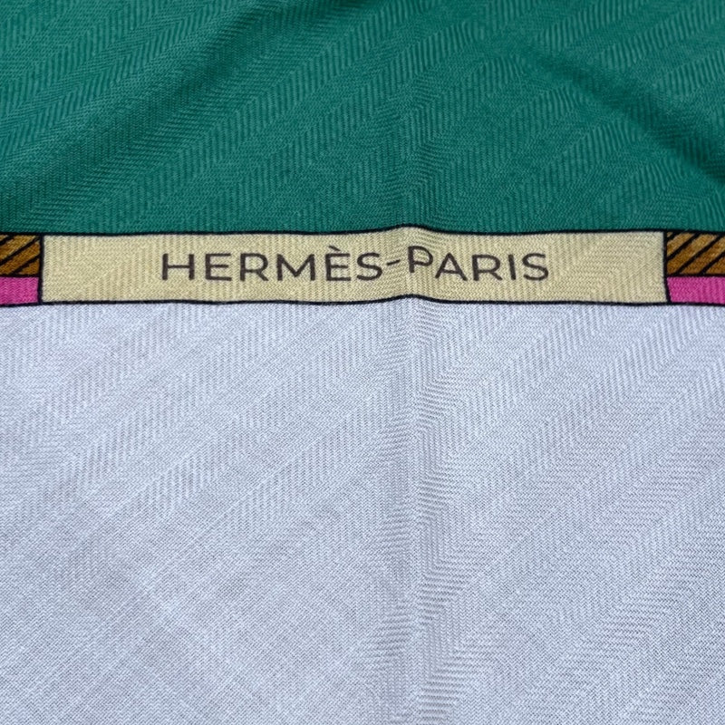 エルメス HERMES トライアングルジェアン LES VOI TURES A TRNSF マルチカラー カシミア/シルク レディース スカーフ