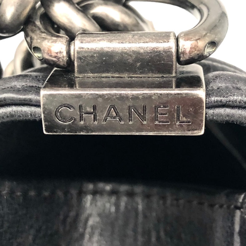 シャネル CHANEL ボーイシャネル25 A67086 シルバー金具 カーフ ショルダーバッグ