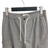 セリーヌ CELINE チェックルーズカーゴパンツ 2P840462T ベージュ ウール100% レディース カーゴパンツ