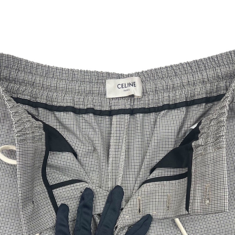 セリーヌ CELINE チェックルーズカーゴパンツ 2P840462T ベージュ ウール100% レディース カーゴパンツ