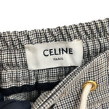 セリーヌ CELINE チェックルーズカーゴパンツ 2P840462T ベージュ ウール100% レディース カーゴパンツ